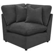  Coaster Furniture Collins 609530CRN Modular Corner Chair - Dark Grey IMAGE 1