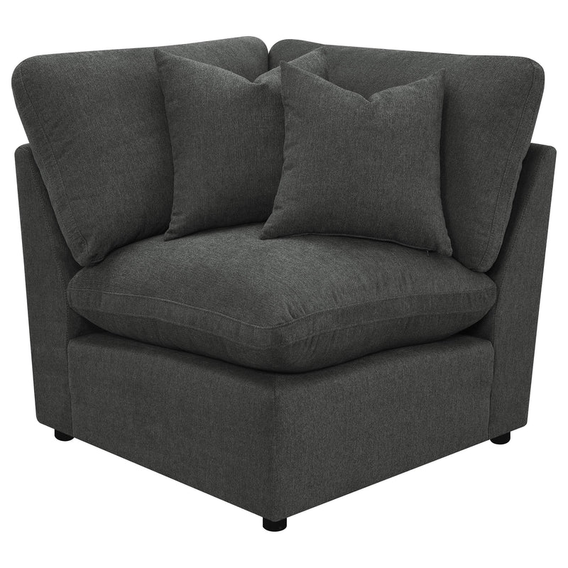  Coaster Furniture Collins 609530CRN Modular Corner Chair - Dark Grey IMAGE 1