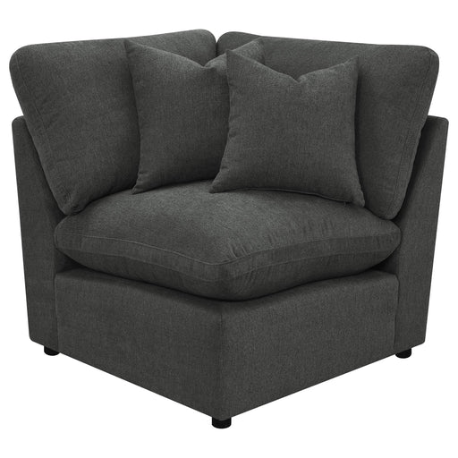  Coaster Furniture Collins 609530CRN Modular Corner Chair - Dark Grey IMAGE 1