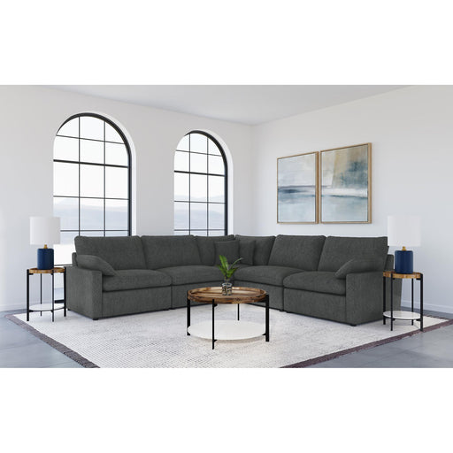  Coaster Furniture Collins 609530CRN Modular Corner Chair - Dark Grey IMAGE 2