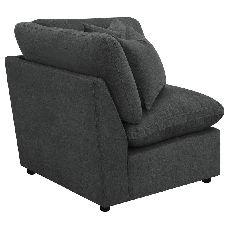  Coaster Furniture Collins 609530CRN Modular Corner Chair - Dark Grey IMAGE 3