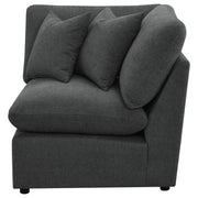  Coaster Furniture Collins 609530CRN Modular Corner Chair - Dark Grey IMAGE 4