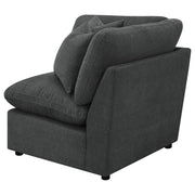  Coaster Furniture Collins 609530CRN Modular Corner Chair - Dark Grey IMAGE 6