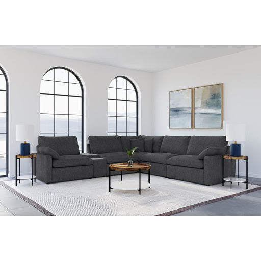  Coaster Furniture Collins 609530P-SET 6-piece Modular Power Reclining Sectional - Dark Grey IMAGE 1