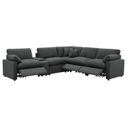  Coaster Furniture Collins 609530P-SET 6-piece Modular Power Reclining Sectional - Dark Grey IMAGE 2