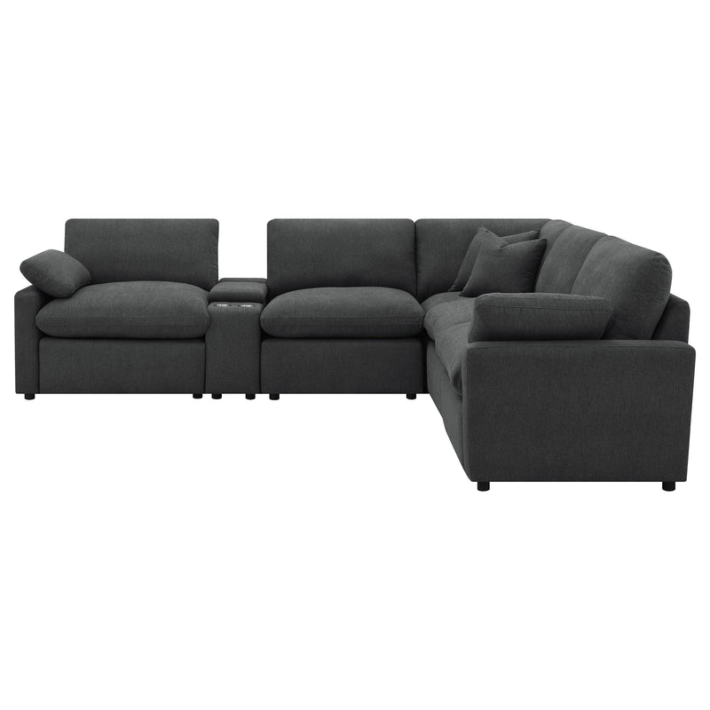  Coaster Furniture Collins 609530P-SET 6-piece Modular Power Reclining Sectional - Dark Grey IMAGE 6