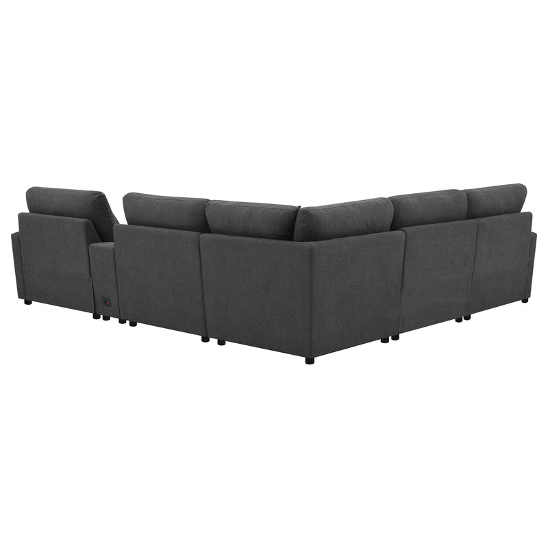  Coaster Furniture Collins 609530P-SET 6-piece Modular Power Reclining Sectional - Dark Grey IMAGE 8