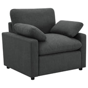  Coaster Furniture Collins 609533P Upholstered Power Recliner Chair - Dark Grey IMAGE 1