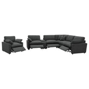  Coaster Furniture Collins 609533P Upholstered Power Recliner Chair - Dark Grey IMAGE 7
