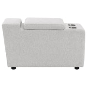  Coaster Furniture Collins 609560CON Upholstered Modular Storage Console - Grey IMAGE 1