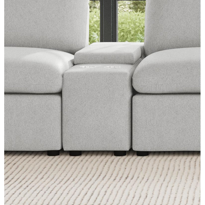  Coaster Furniture Collins 609560CON Upholstered Modular Storage Console - Grey IMAGE 3
