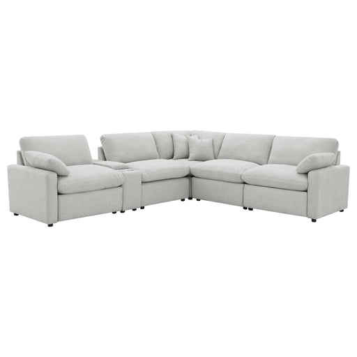  Coaster Furniture Collins 609560P-SET 6-piece Modular Power Reclining Sectional - Grey IMAGE 1