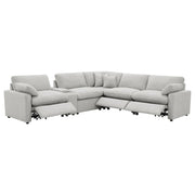  Coaster Furniture Collins 609560P-SET 6-piece Modular Power Reclining Sectional - Grey IMAGE 4