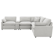  Coaster Furniture Collins 609560P-SETA 7-piece Modular Power Reclining Sectional - Grey IMAGE 2