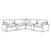  Coaster Furniture Collins 609560P-SETA 7-piece Modular Power Reclining Sectional - Grey IMAGE 8