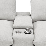  Coaster Furniture Collins 609561PT 5-Piece Power Reclining Home Theater Seating - Grey IMAGE 3