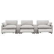  Coaster Furniture Collins 609561PT 5-Piece Power Reclining Home Theater Seating - Grey IMAGE 5