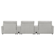  Coaster Furniture Collins 609561PT 5-Piece Power Reclining Home Theater Seating - Grey IMAGE 8