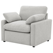  Coaster Furniture Collins 609563P Upholstered Power Recliner Chair - Grey IMAGE 2