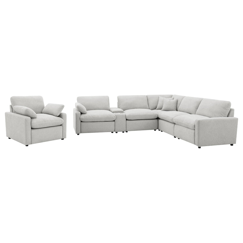  Coaster Furniture Collins 609563P Upholstered Power Recliner Chair - Grey IMAGE 8