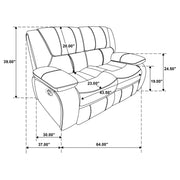  Coaster Furniture Camila 610248 Upholstered Motion Reclining Loveseat - White IMAGE 10
