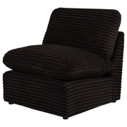  Coaster Furniture Collins 610350AC Modular Armless Chair - Chocolate Brown IMAGE 1