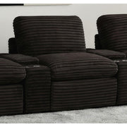  Coaster Furniture Collins 610350ARP Modular Power Armless Recliner - Chocolate Brown IMAGE 9