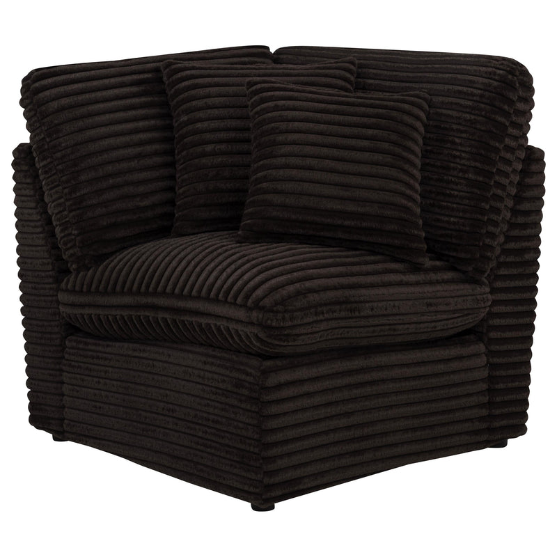  Coaster Furniture Collins 610350CRN Modular Corner Chair - Chocolate Brown IMAGE 2