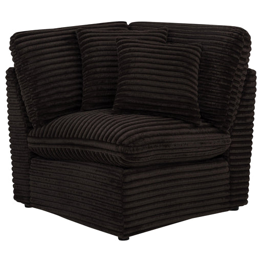  Coaster Furniture Collins 610350CRN Modular Corner Chair - Chocolate Brown IMAGE 2