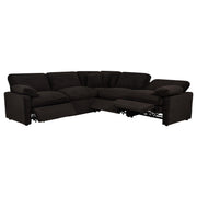  Coaster Furniture Collins 610350P 5-piece Modular Power Reclining Sectional - Chocolate Brown IMAGE 1