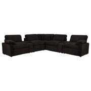  Coaster Furniture Collins 610350P-SETA 7-piece Modular Power Reclining Sectional - Chocolate Brown IMAGE 1