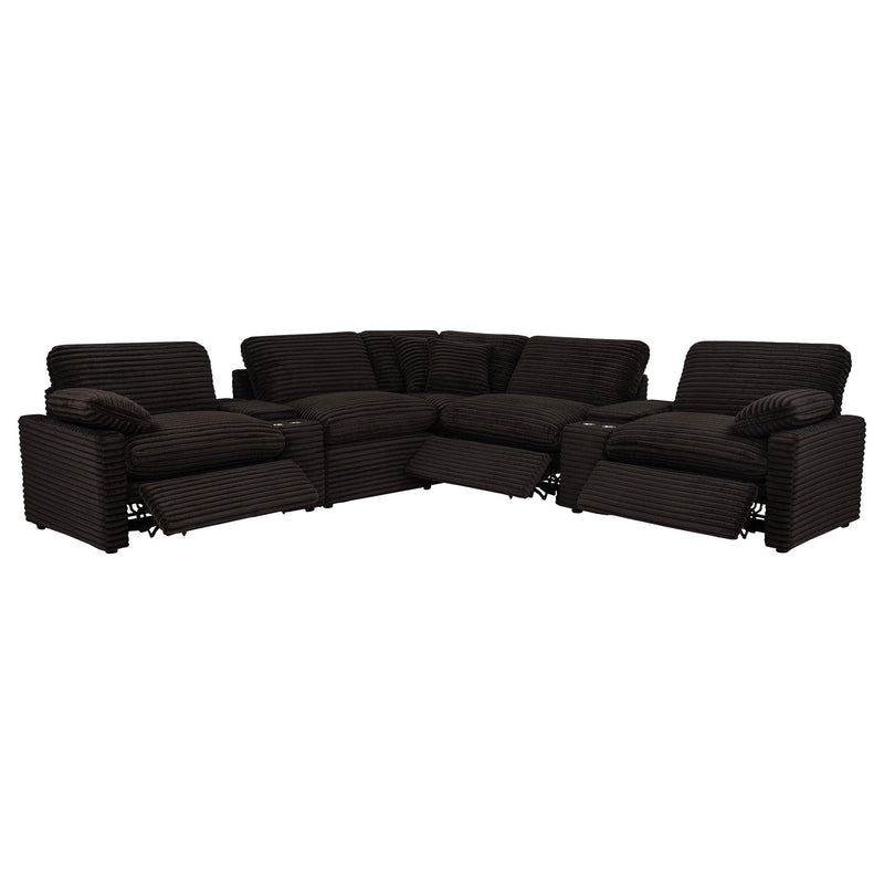  Coaster Furniture Collins 610350P-SETA 7-piece Modular Power Reclining Sectional - Chocolate Brown IMAGE 11