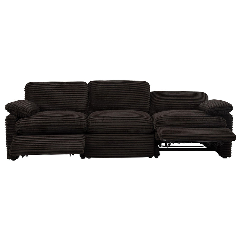  Coaster Furniture Collins 610351P Modular Power Sofa - Chocolate Brown IMAGE 9