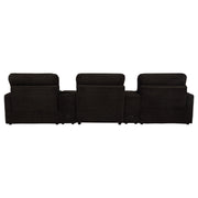  Coaster Furniture Collins 610351PT 5-Piece Power Reclining Home Theater Seating - Chocolate Brown IMAGE 8