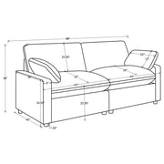  Coaster Furniture Collins 610352P Modular Power Loveseat - Chocolate Brown IMAGE 12