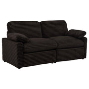 Coaster Furniture Collins 610352P Modular Power Loveseat - Chocolate Brown IMAGE 3