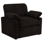  Coaster Furniture Collins 610353P Upholstered Power Recliner Chair - Chocolate Brown IMAGE 1