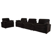  Coaster Furniture Collins 610353P Upholstered Power Recliner Chair - Chocolate Brown IMAGE 14