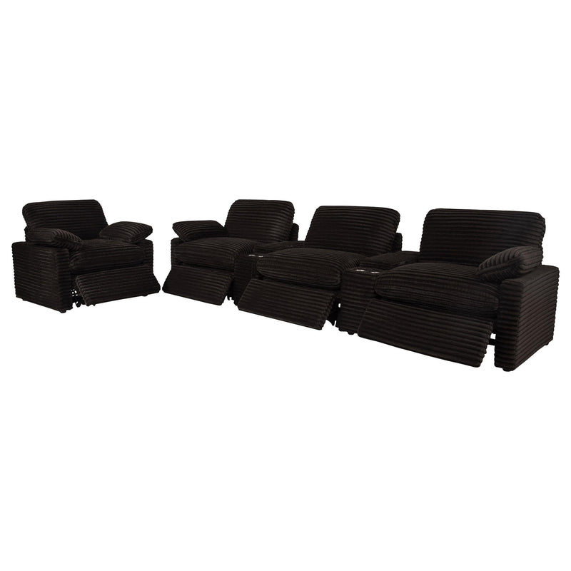  Coaster Furniture Collins 610353P Upholstered Power Recliner Chair - Chocolate Brown IMAGE 16