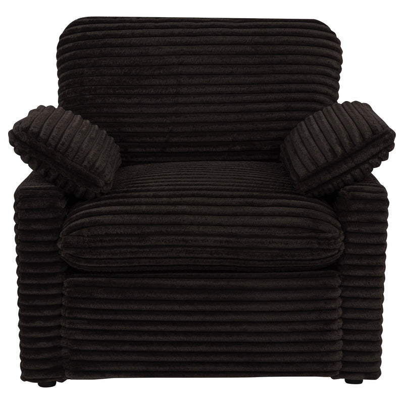  Coaster Furniture Collins 610353P Upholstered Power Recliner Chair - Chocolate Brown IMAGE 3