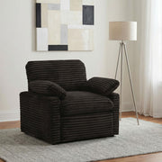 Coaster Furniture Collins 610353P Upholstered Power Recliner Chair - Chocolate Brown IMAGE 4