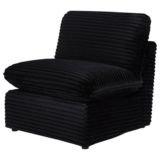  Coaster Furniture Collins 610360AC Modular Armless Chair - Black IMAGE 1