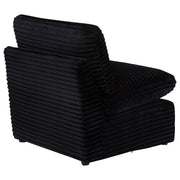  Coaster Furniture Collins 610360AC Modular Armless Chair - Black IMAGE 2