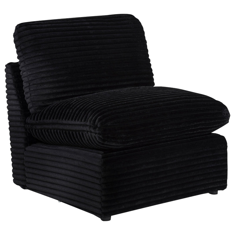  Coaster Furniture Collins 610360AC Modular Armless Chair - Black IMAGE 3