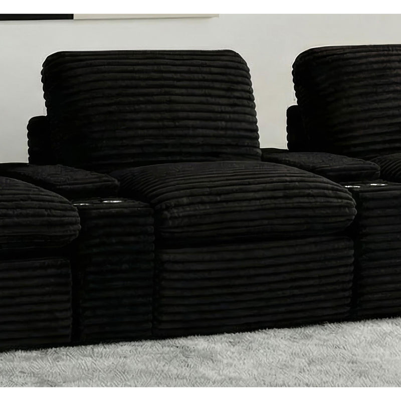  Coaster Furniture Collins 610360ARP Modular Power Armless Recliner - Black IMAGE 5