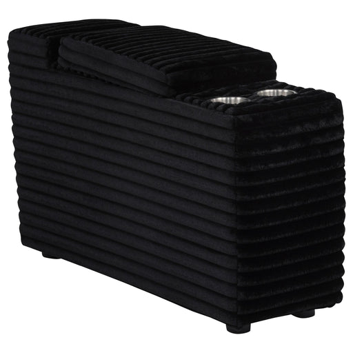  Coaster Furniture Collins 610360CON Upholstered Modular Storage Console - Black IMAGE 1