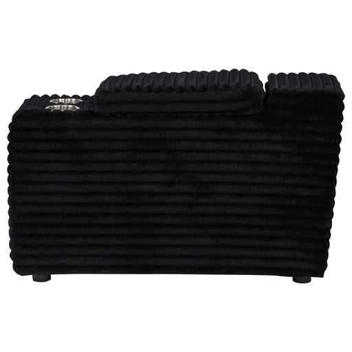  Coaster Furniture Collins 610360CON Upholstered Modular Storage Console - Black IMAGE 2