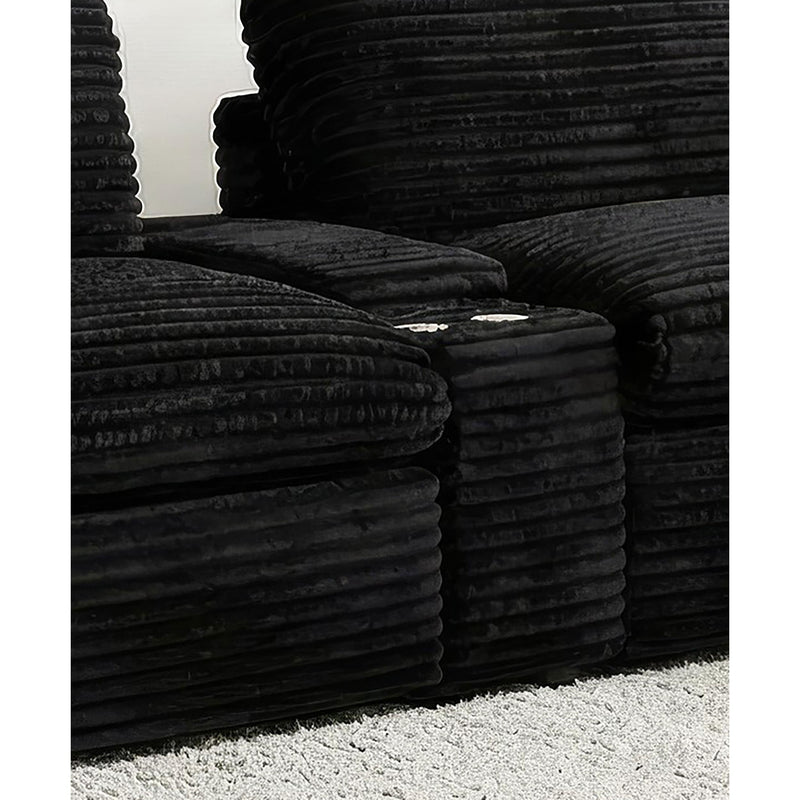  Coaster Furniture Collins 610360CON Upholstered Modular Storage Console - Black IMAGE 5