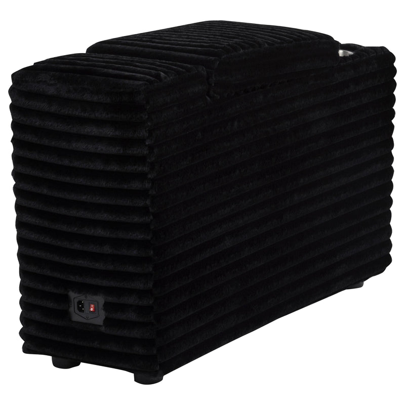  Coaster Furniture Collins 610360CON Upholstered Modular Storage Console - Black IMAGE 8