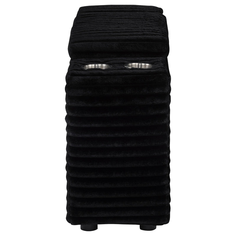  Coaster Furniture Collins 610360CON Upholstered Modular Storage Console - Black IMAGE 9